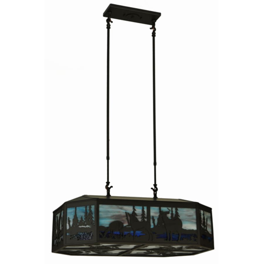Meyda Tiffany Long Deer 6 Light 32" Wide Linear Pendant