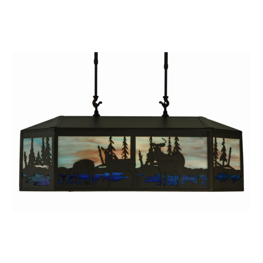 Meyda Tiffany Long Deer 6 Light 32" Wide Linear Pendant