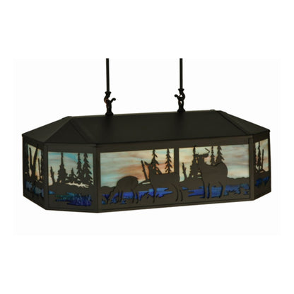 Meyda Tiffany Long Deer 6 Light 32" Wide Linear Pendant