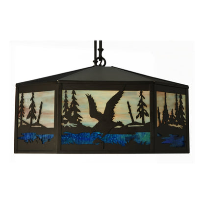 Meyda Tiffany Long Deer 6 Light 32" Wide Linear Pendant