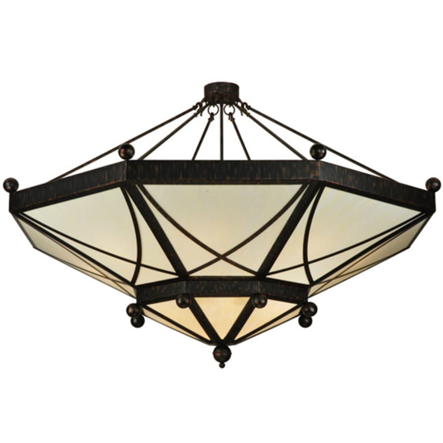 Meyda Tiffany Grenoble 15 Light 74" Wide Semi-Flush Ceiling Fixture