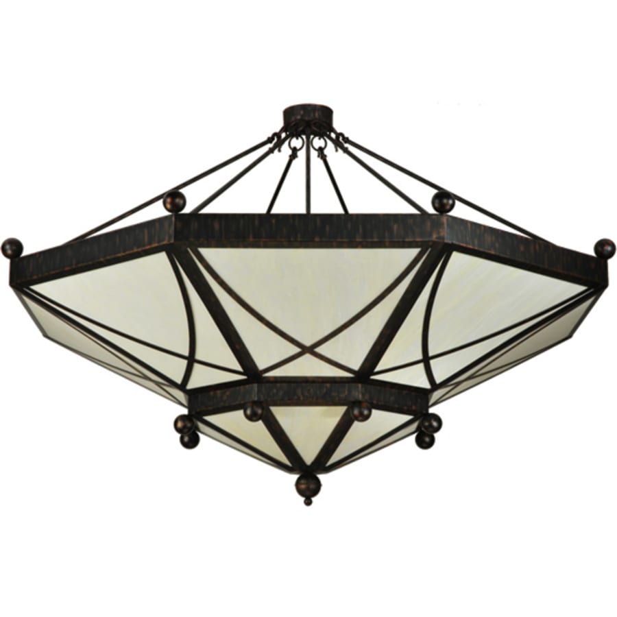 Meyda Tiffany Grenoble 15 Light 74" Wide Semi-Flush Ceiling Fixture