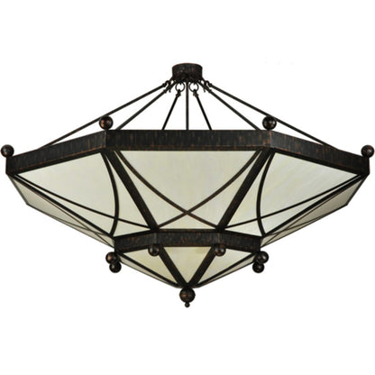 Meyda Tiffany Grenoble 15 Light 74" Wide Semi-Flush Ceiling Fixture