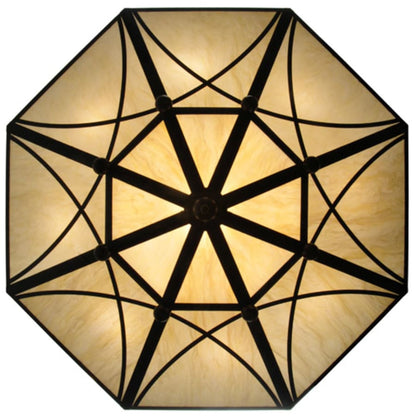 Meyda Tiffany Grenoble 15 Light 74" Wide Semi-Flush Ceiling Fixture
