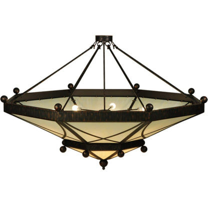 Meyda Tiffany Grenoble 15 Light 74" Wide Semi-Flush Ceiling Fixture