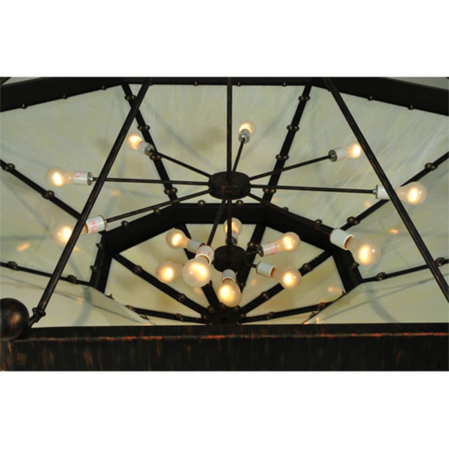 Meyda Tiffany Grenoble 15 Light 74" Wide Semi-Flush Ceiling Fixture