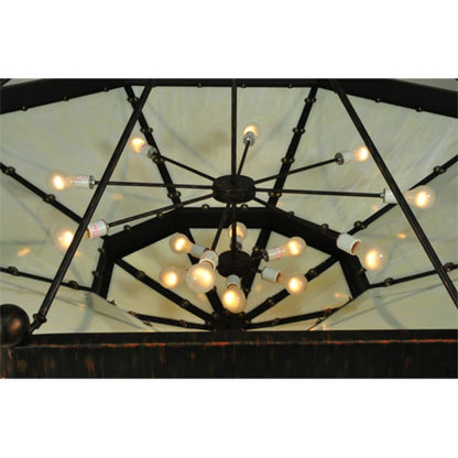 Meyda Tiffany Grenoble 15 Light 74" Wide Semi-Flush Ceiling Fixture