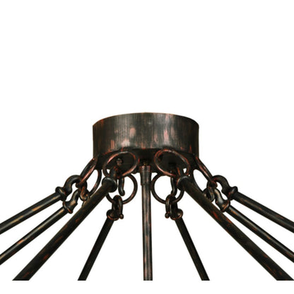 Meyda Tiffany Grenoble 15 Light 74" Wide Semi-Flush Ceiling Fixture