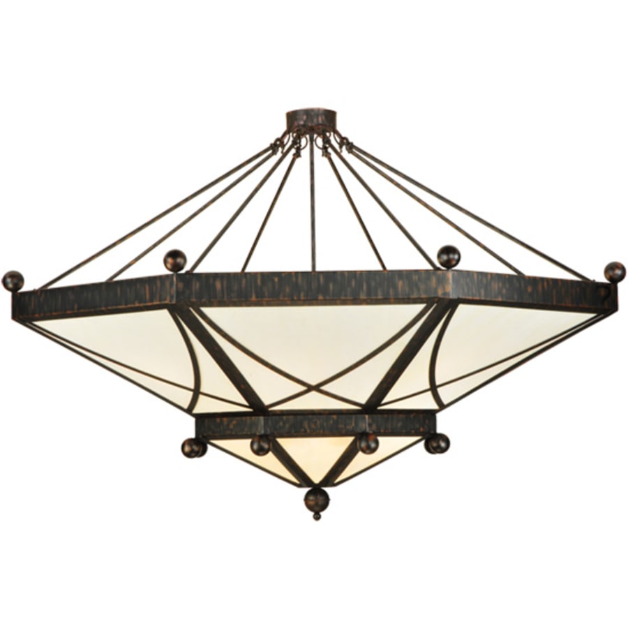 Meyda Tiffany Grenoble 15 Light 74" Wide Semi-Flush Ceiling Fixture