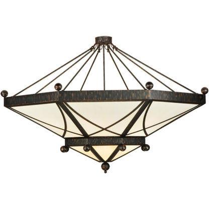 Meyda Tiffany Grenoble 15 Light 74" Wide Semi-Flush Ceiling Fixture