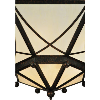 Meyda Tiffany Grenoble 15 Light 74" Wide Semi-Flush Ceiling Fixture