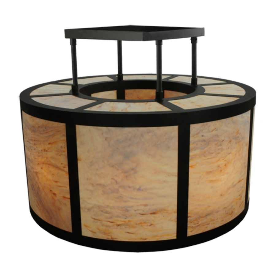 Meyda Tiffany Cilindro Vicksburg 8 Light 48" Wide Semi-Flush Drum Ceiling Fixture - Oil Rubbed Bronze Finish