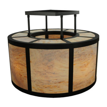 Meyda Tiffany Cilindro Vicksburg 8 Light 48" Wide Semi-Flush Drum Ceiling Fixture - Oil Rubbed Bronze Finish