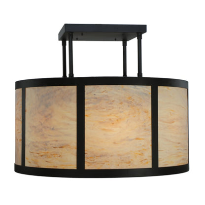 Meyda Tiffany Cilindro Vicksburg 8 Light 48" Wide Semi-Flush Drum Ceiling Fixture - Oil Rubbed Bronze Finish