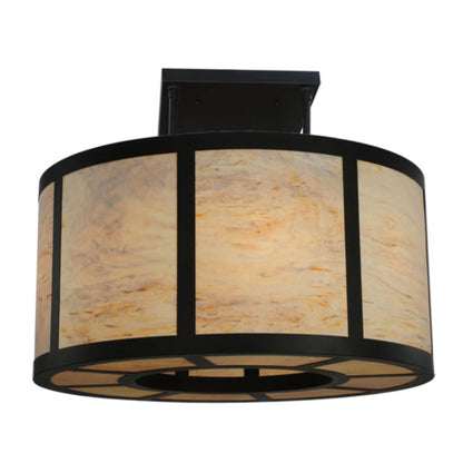 Meyda Tiffany Cilindro Vicksburg 8 Light 48" Wide Semi-Flush Drum Ceiling Fixture - Oil Rubbed Bronze Finish