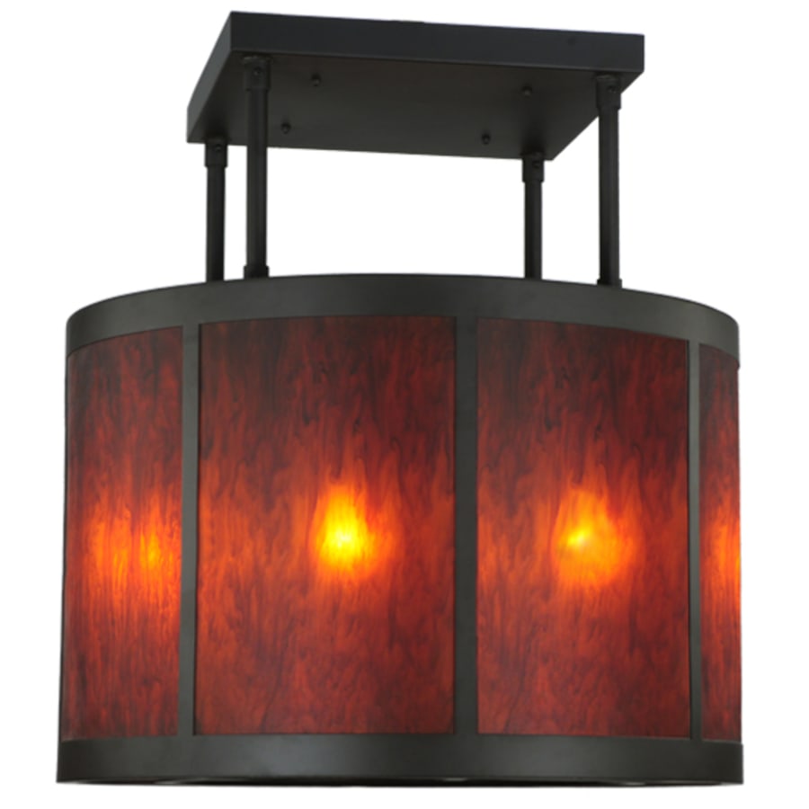 Meyda Tiffany Cilindro Vicksburg 8 Light 36" Wide Semi-Flush Drum Ceiling Fixture