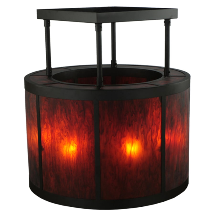 Meyda Tiffany Cilindro Vicksburg 8 Light 36" Wide Semi-Flush Drum Ceiling Fixture