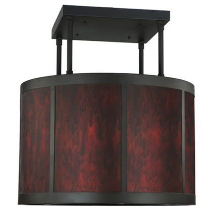 Meyda Tiffany Cilindro Vicksburg 8 Light 36" Wide Semi-Flush Drum Ceiling Fixture