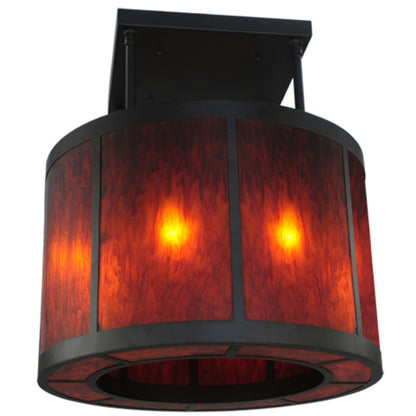 Meyda Tiffany Cilindro Vicksburg 8 Light 36" Wide Semi-Flush Drum Ceiling Fixture