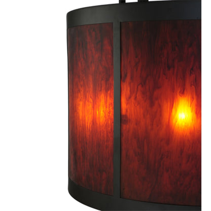 Meyda Tiffany Cilindro Vicksburg 8 Light 36" Wide Semi-Flush Drum Ceiling Fixture