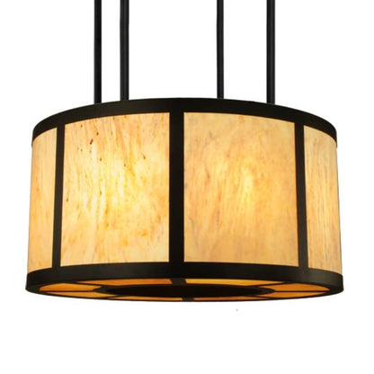 Meyda Tiffany Cilindro Vicksburg 8 Light 48" Wide Drum Single Pendant - Oil Rubbed Bronze Finish