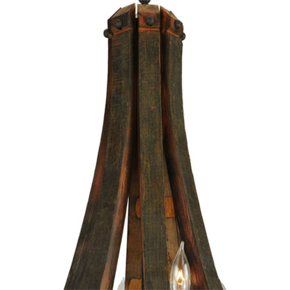Meyda Tiffany Barrel Stave Madera 8 Light 24" Wide Taper Candle Style Chandelier