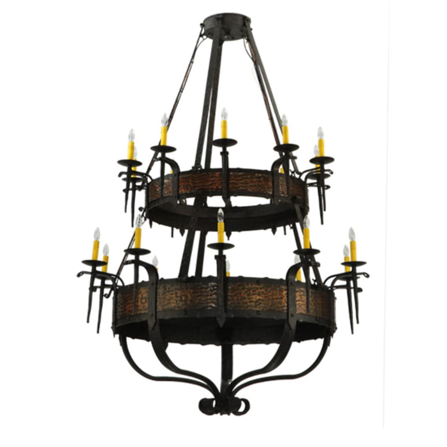 Meyda Tiffany Costello 20 Light 48" Wide Taper Candle Style Chandelier - Burnished Copper Finish