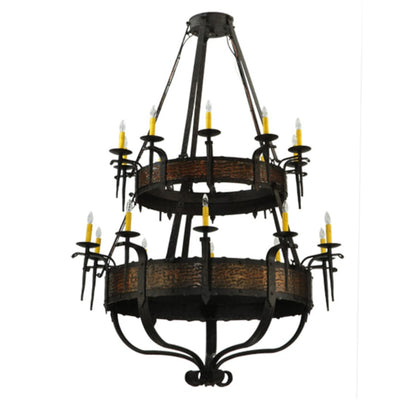 Meyda Tiffany Costello 20 Light 48" Wide Taper Candle Style Chandelier - Burnished Copper Finish