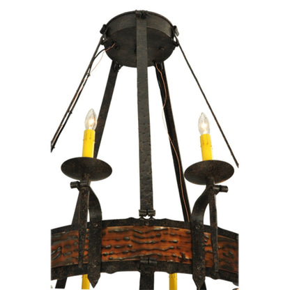Meyda Tiffany Costello 20 Light 48" Wide Taper Candle Style Chandelier - Burnished Copper Finish
