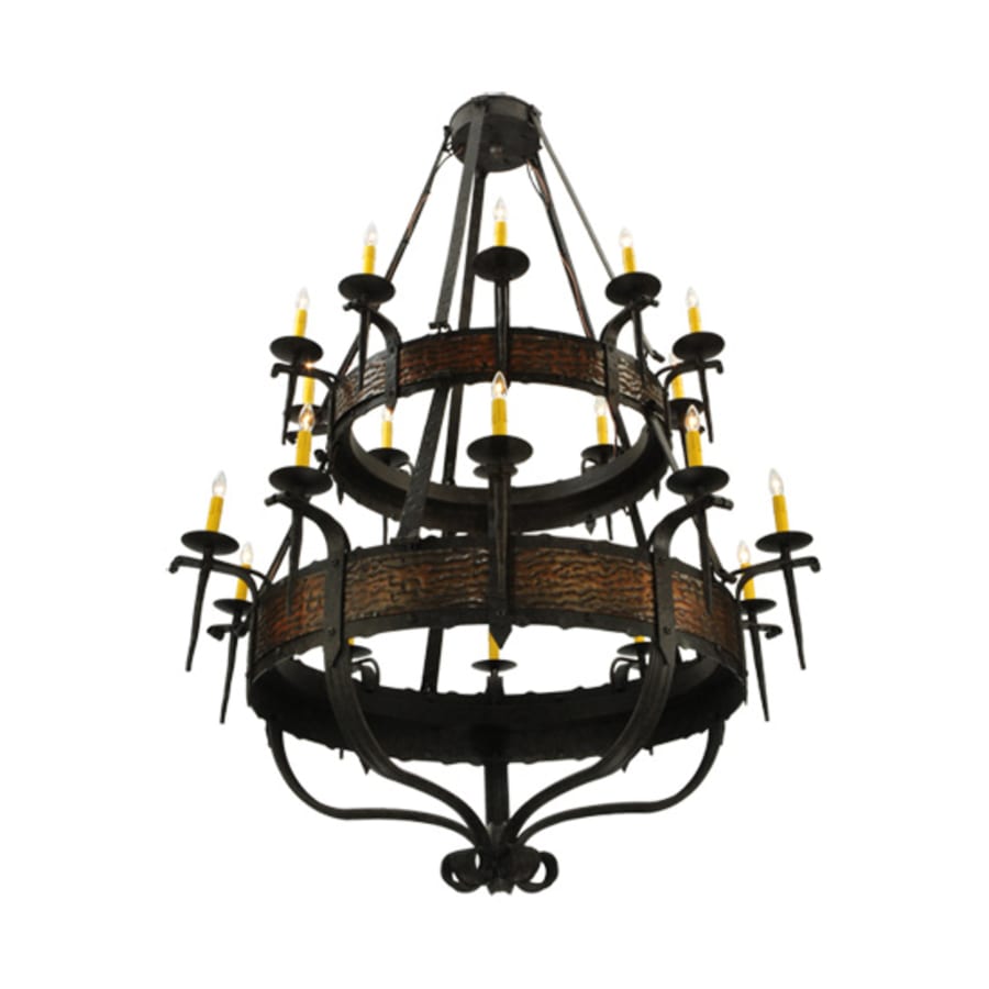 Meyda Tiffany Costello 20 Light 48" Wide Taper Candle Style Chandelier - Burnished Copper Finish