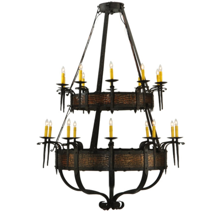 Meyda Tiffany Costello 20 Light 48" Wide Taper Candle Style Chandelier - Burnished Copper Finish