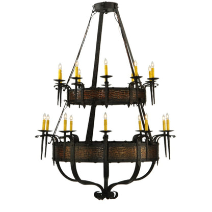 Meyda Tiffany Costello 20 Light 48" Wide Taper Candle Style Chandelier - Burnished Copper Finish