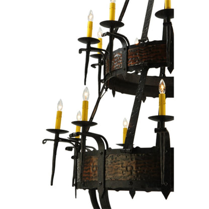 Meyda Tiffany Costello 20 Light 48" Wide Taper Candle Style Chandelier - Burnished Copper Finish