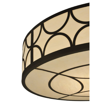 Meyda Tiffany Revival Deco Cilindro 8 Light 48" Wide Flush Mount Drum Ceiling Fixture