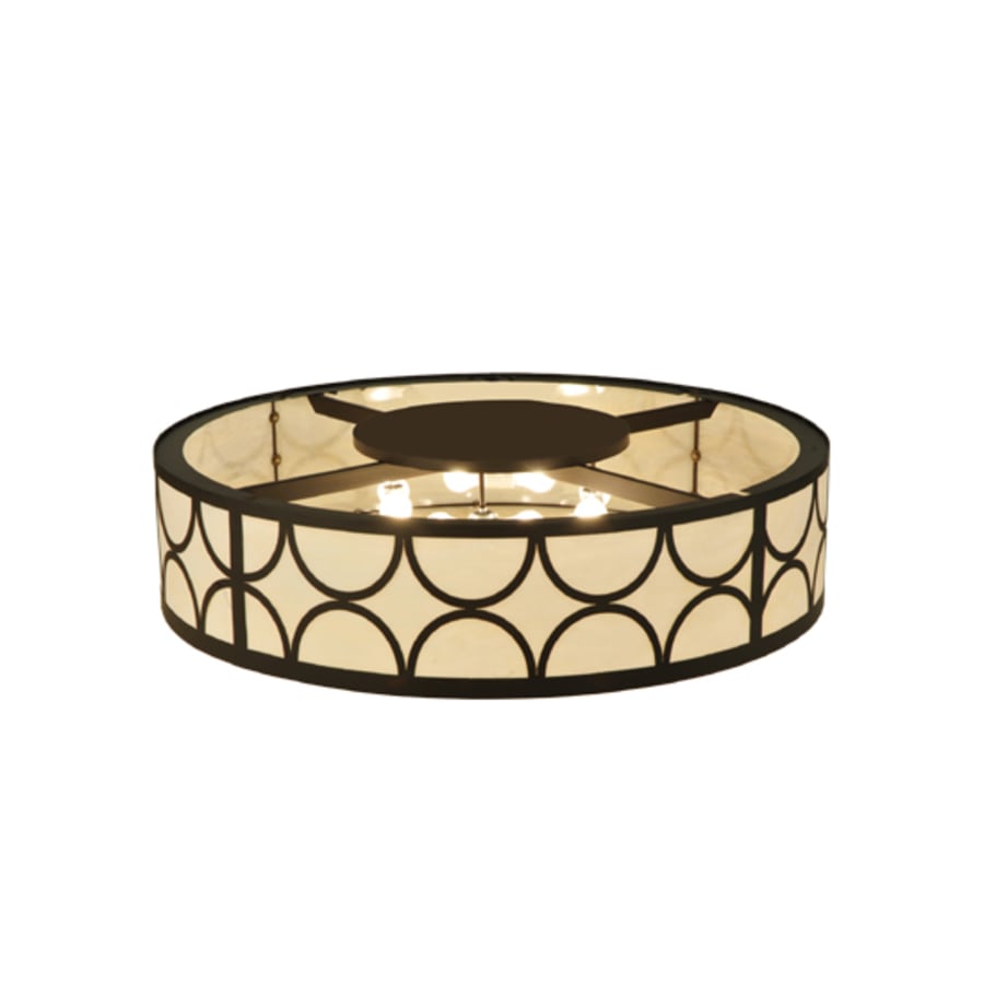 Meyda Tiffany Revival Deco Cilindro 8 Light 48" Wide Flush Mount Drum Ceiling Fixture