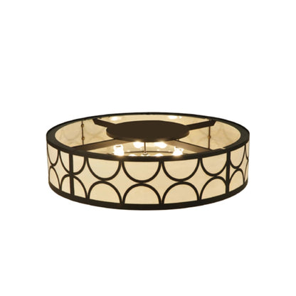 Meyda Tiffany Revival Deco Cilindro 8 Light 48" Wide Flush Mount Drum Ceiling Fixture