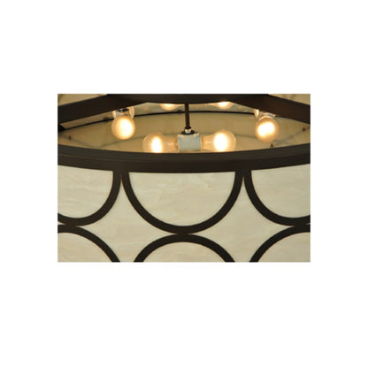 Meyda Tiffany Revival Deco Cilindro 8 Light 48" Wide Flush Mount Drum Ceiling Fixture
