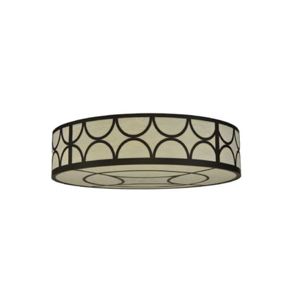 Meyda Tiffany Revival Deco Cilindro 8 Light 48" Wide Flush Mount Drum Ceiling Fixture