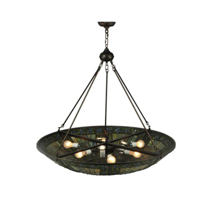 Meyda Tiffany Fleur-de-lis 6 Light 40" Wide Pendant