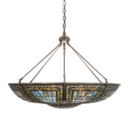 Meyda Tiffany Fleur-de-lis 6 Light 40" Wide Pendant