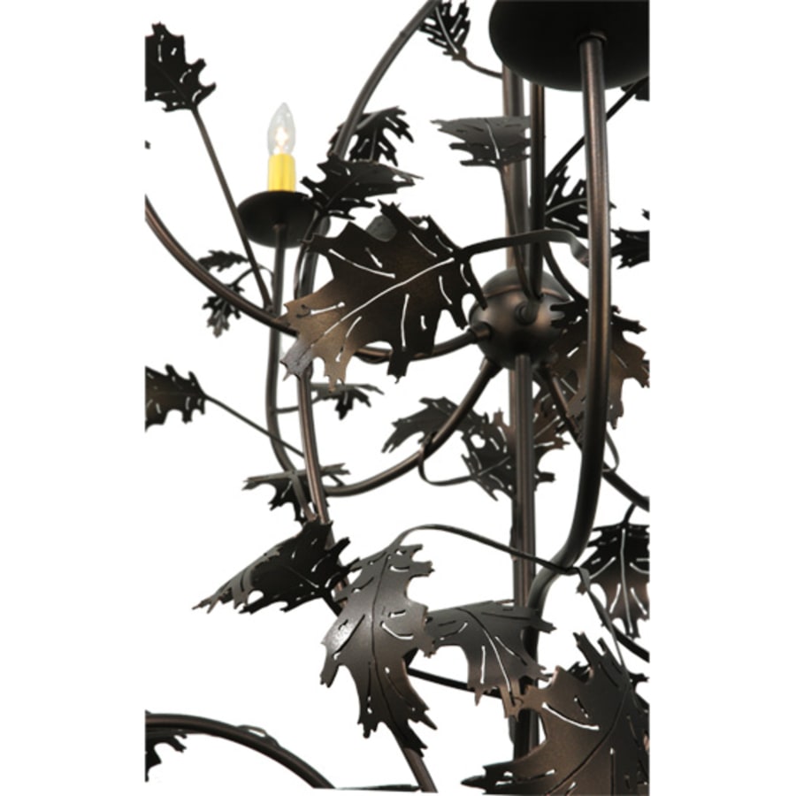 Meyda Tiffany Oak Leaf 15 Light 72" Wide Taper Candle Style Chandelier