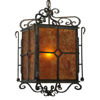 Meyda Tiffany 12" Square Standford Hand Painted Pendant