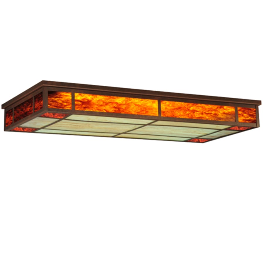 Meyda Tiffany Blaze 3 Light 54" Wide Flush Mount Ceiling Fixture
