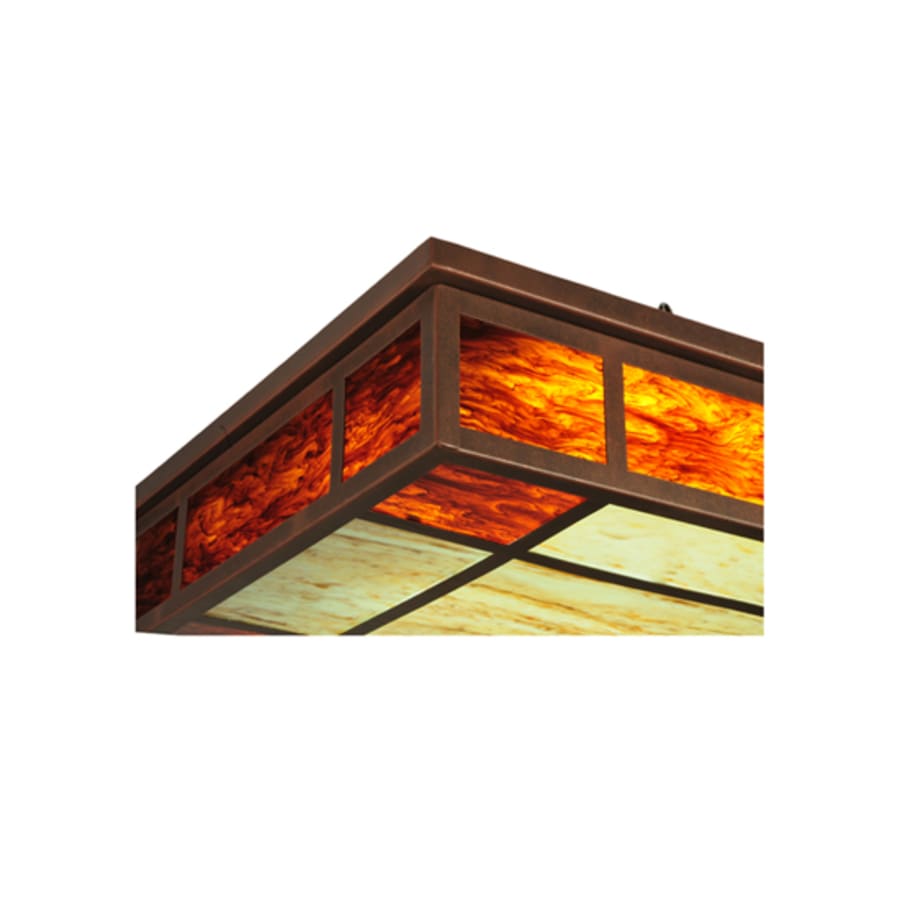 Meyda Tiffany Blaze 3 Light 54" Wide Flush Mount Ceiling Fixture