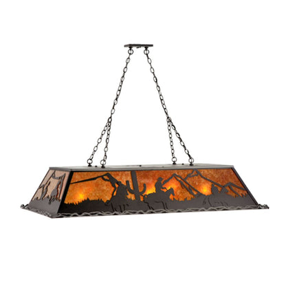 Meyda Tiffany Duke 9 Light 60" Wide Linear Pendant
