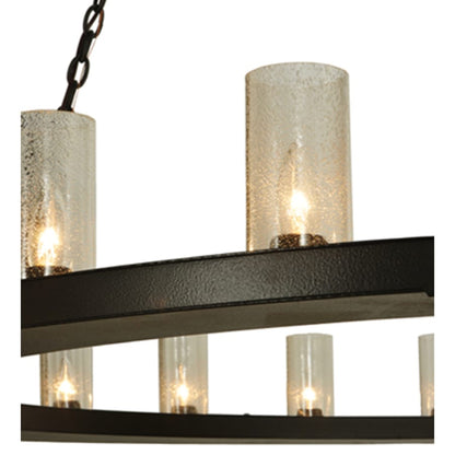 Meyda Tiffany Loxley 36 Light 72" Wide Pillar Candle Style Chandelier with Clear, Seedy Glass Shades - Timeless Bronze Finish