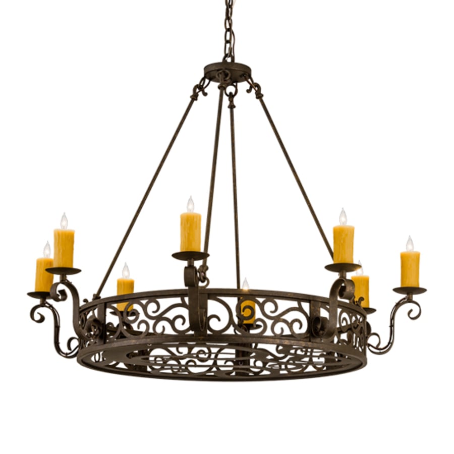 Meyda Tiffany Delano 8 Light 42" Wide Taper Candle Style Chandelier - Custom Finish