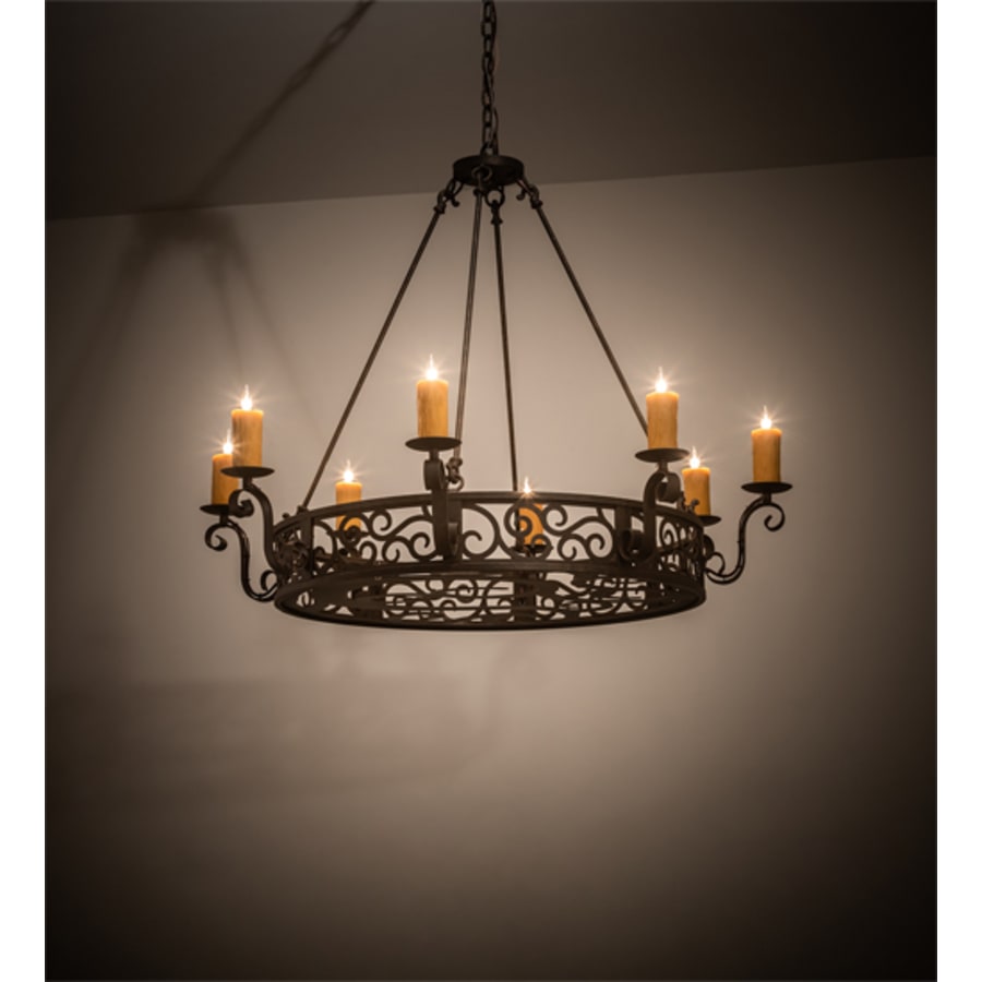 Meyda Tiffany Delano 8 Light 42" Wide Taper Candle Style Chandelier - Custom Finish