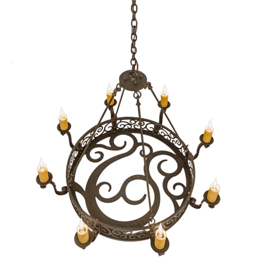 Meyda Tiffany Delano 8 Light 42" Wide Taper Candle Style Chandelier - Custom Finish