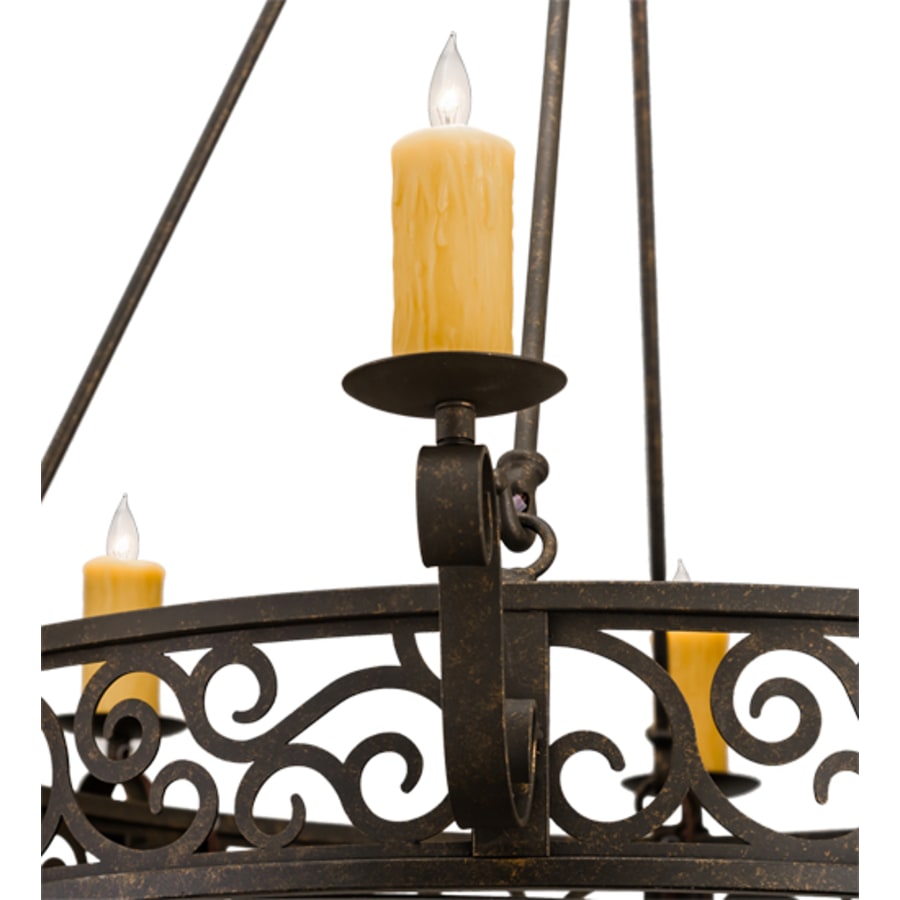 Meyda Tiffany Delano 8 Light 42" Wide Taper Candle Style Chandelier - Custom Finish